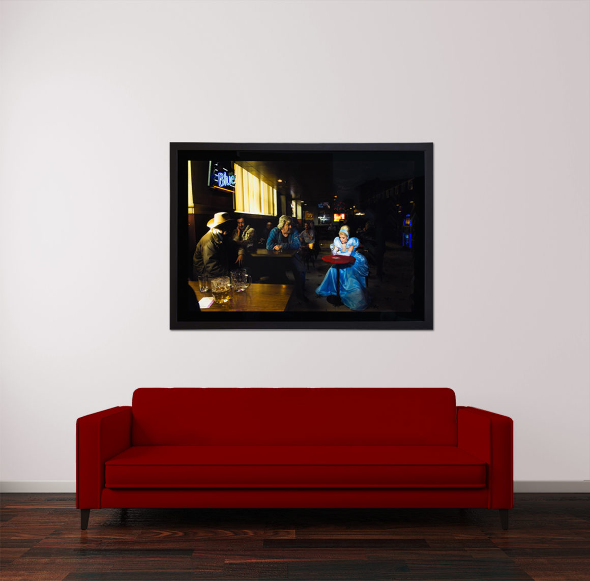 Framed Picture Mockup Red Couch