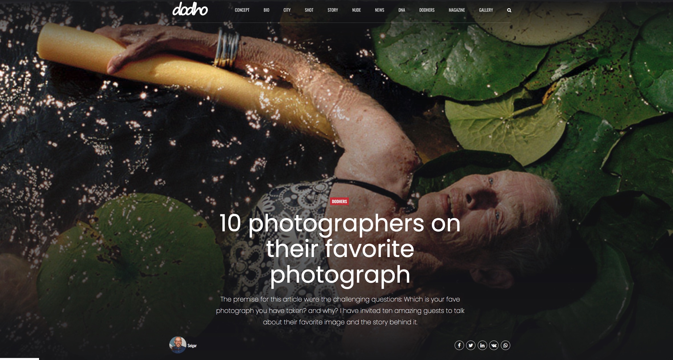 Dodho Magazine on Photographer's favorite images Photography journal